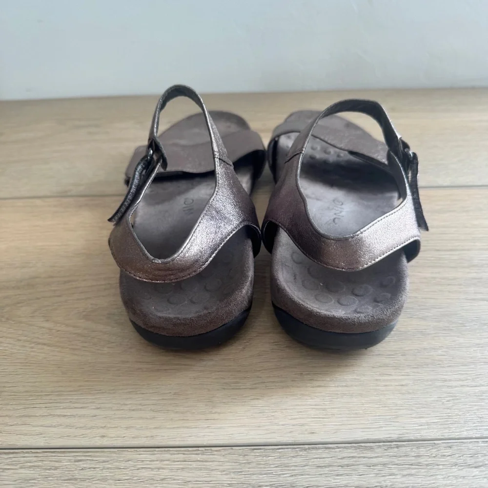 Vionic Marsala Grey Metallic Sandals